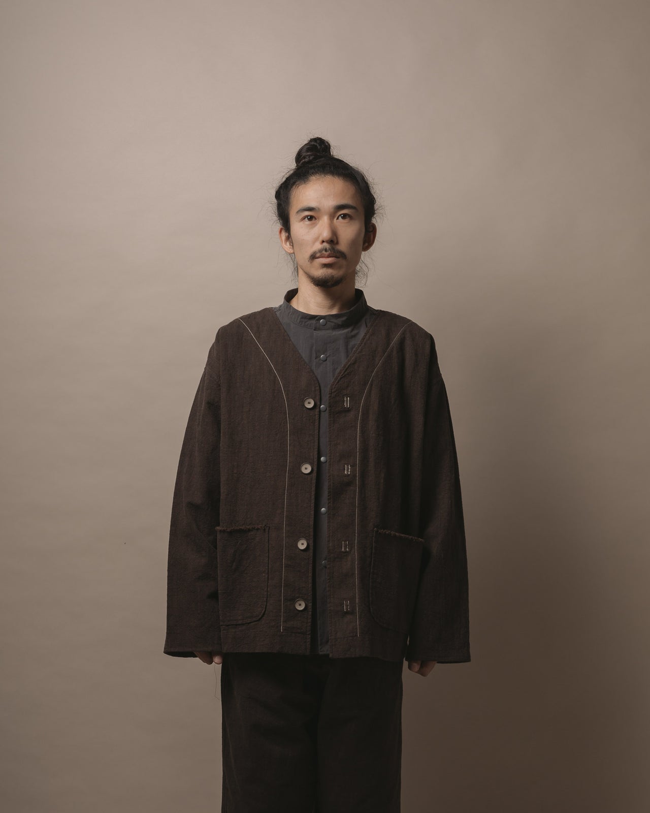 Satta | Baseball Collar Layer - Speckled Brown