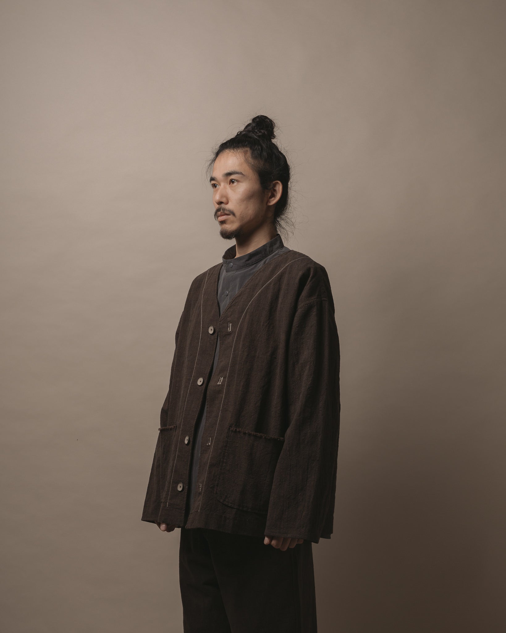 Baseball Collar Layer - Speckled Brown