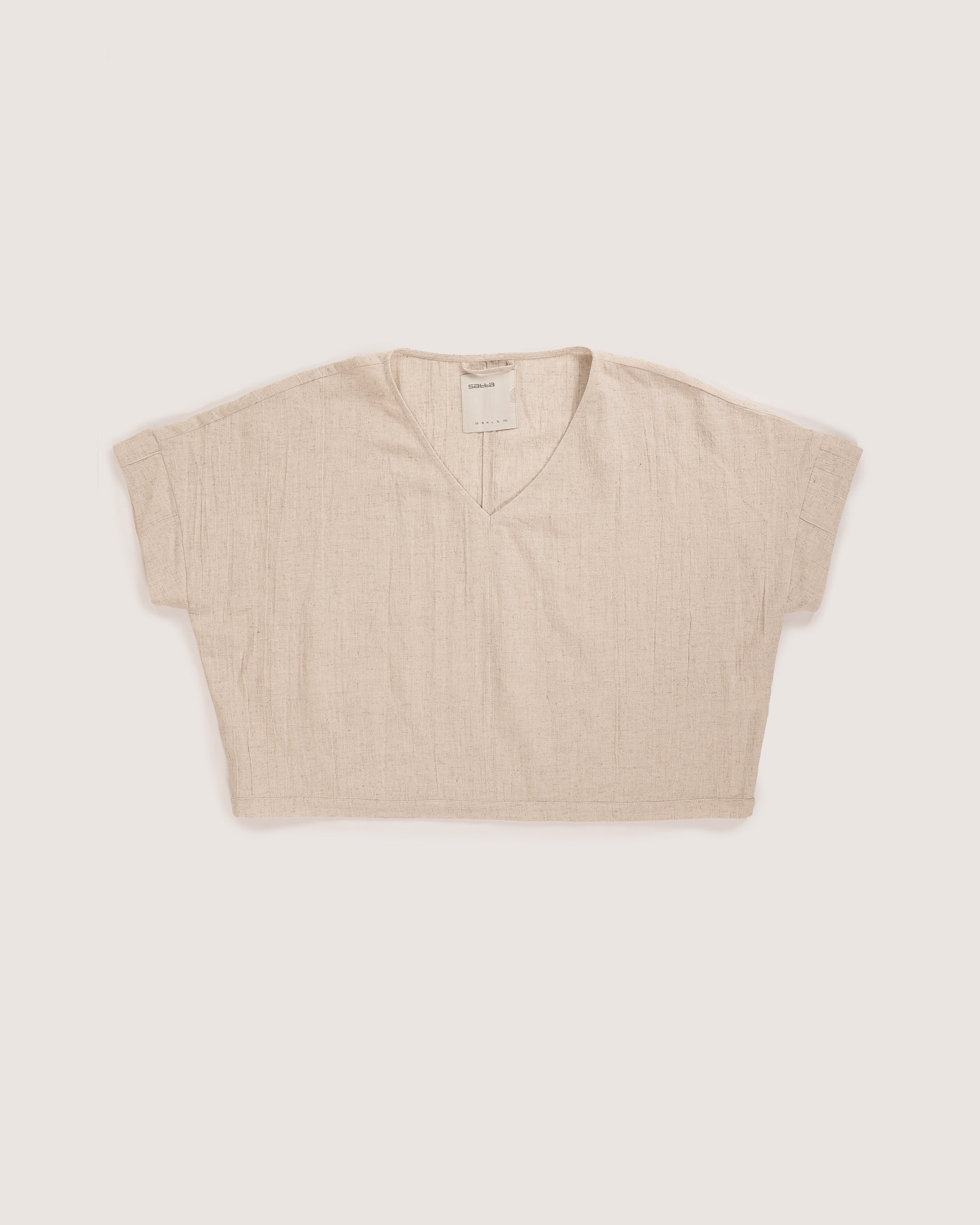 Satta V Neck Top [W] - Raw Ecru