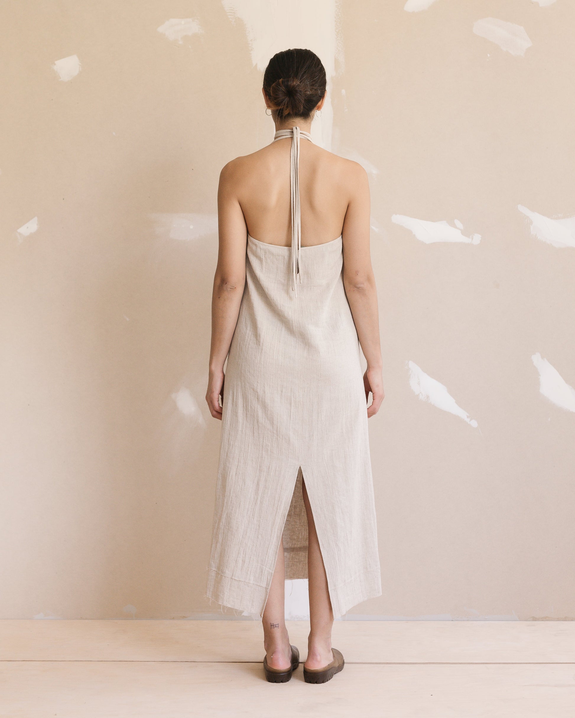 Spaghetti Dress [W] - Raw Ecru