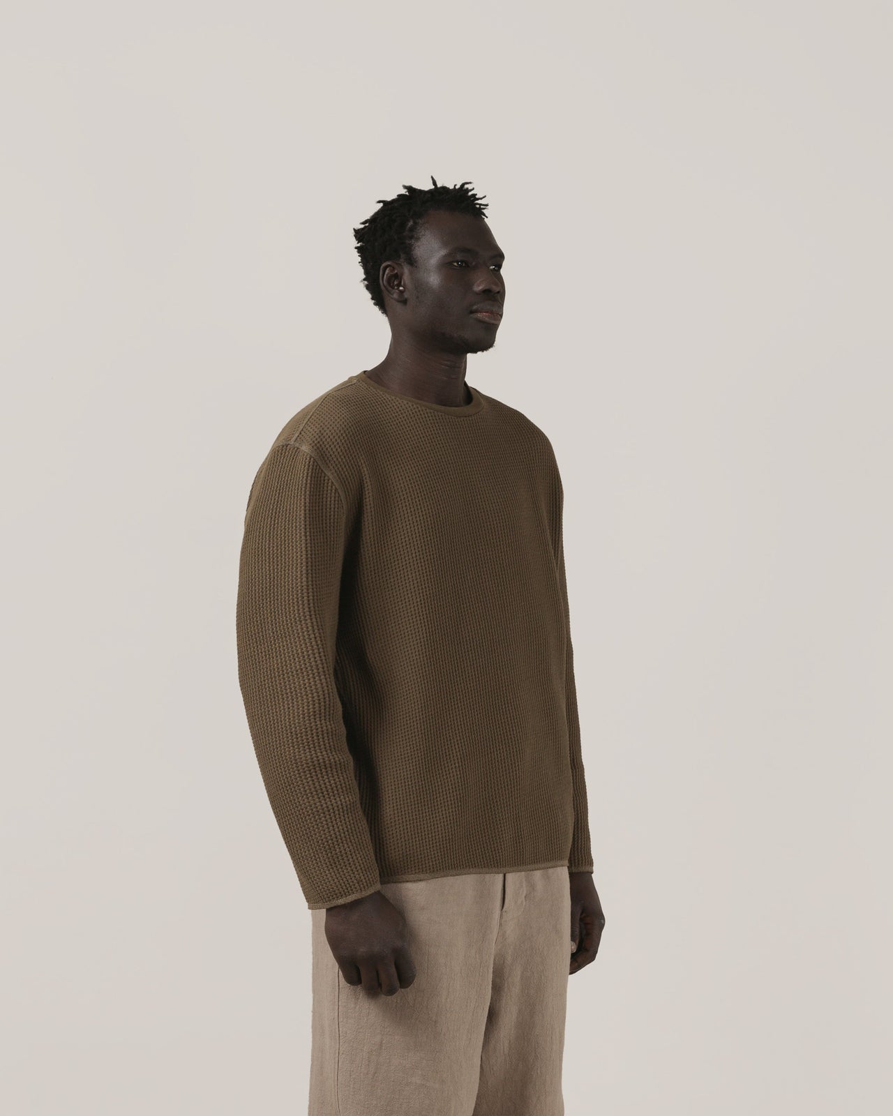 Waffle Longsleeve - Dark Olive