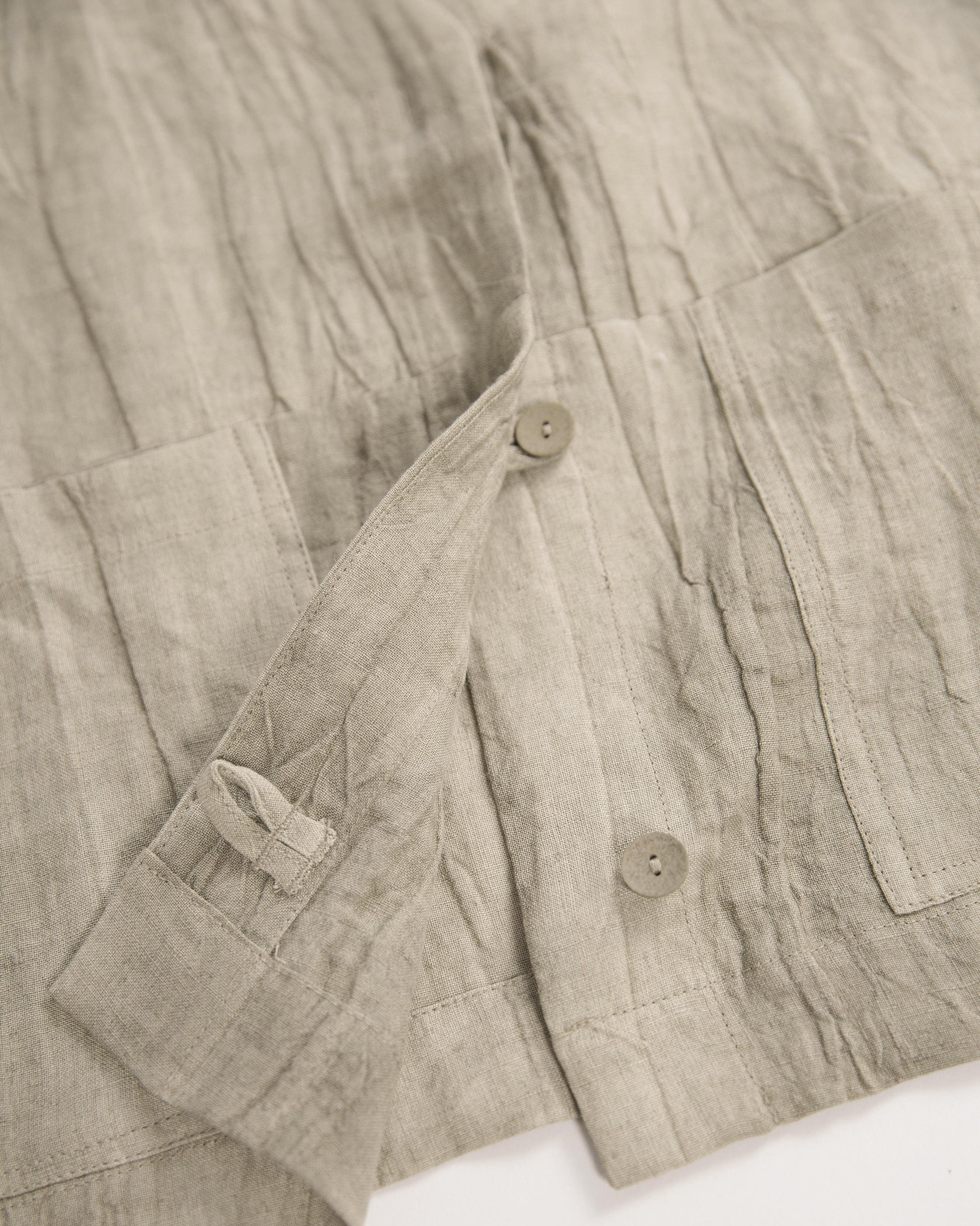 Uma Crop Shirt [W] - Marbled White / Grey