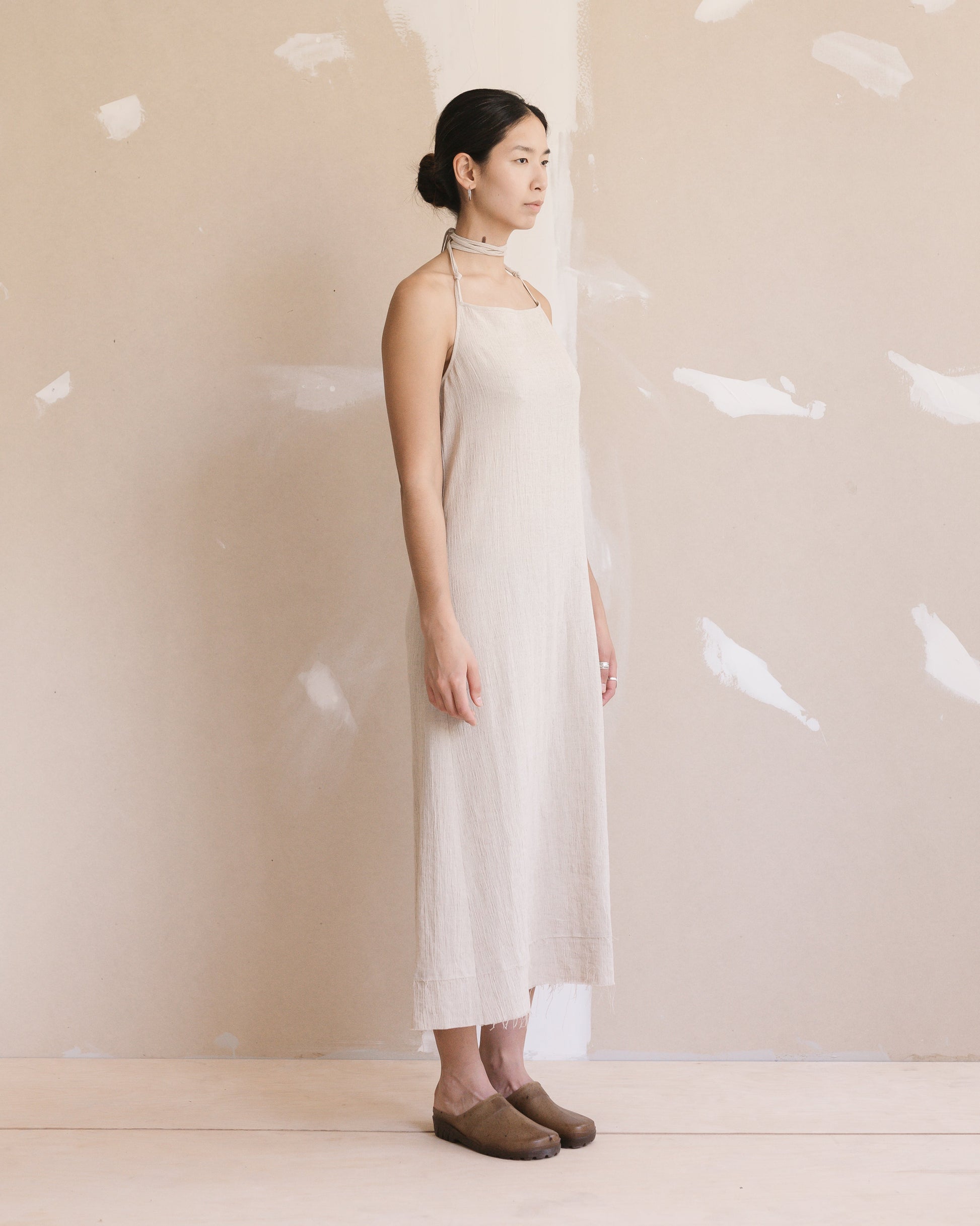 Spaghetti Dress [W] - Raw Ecru