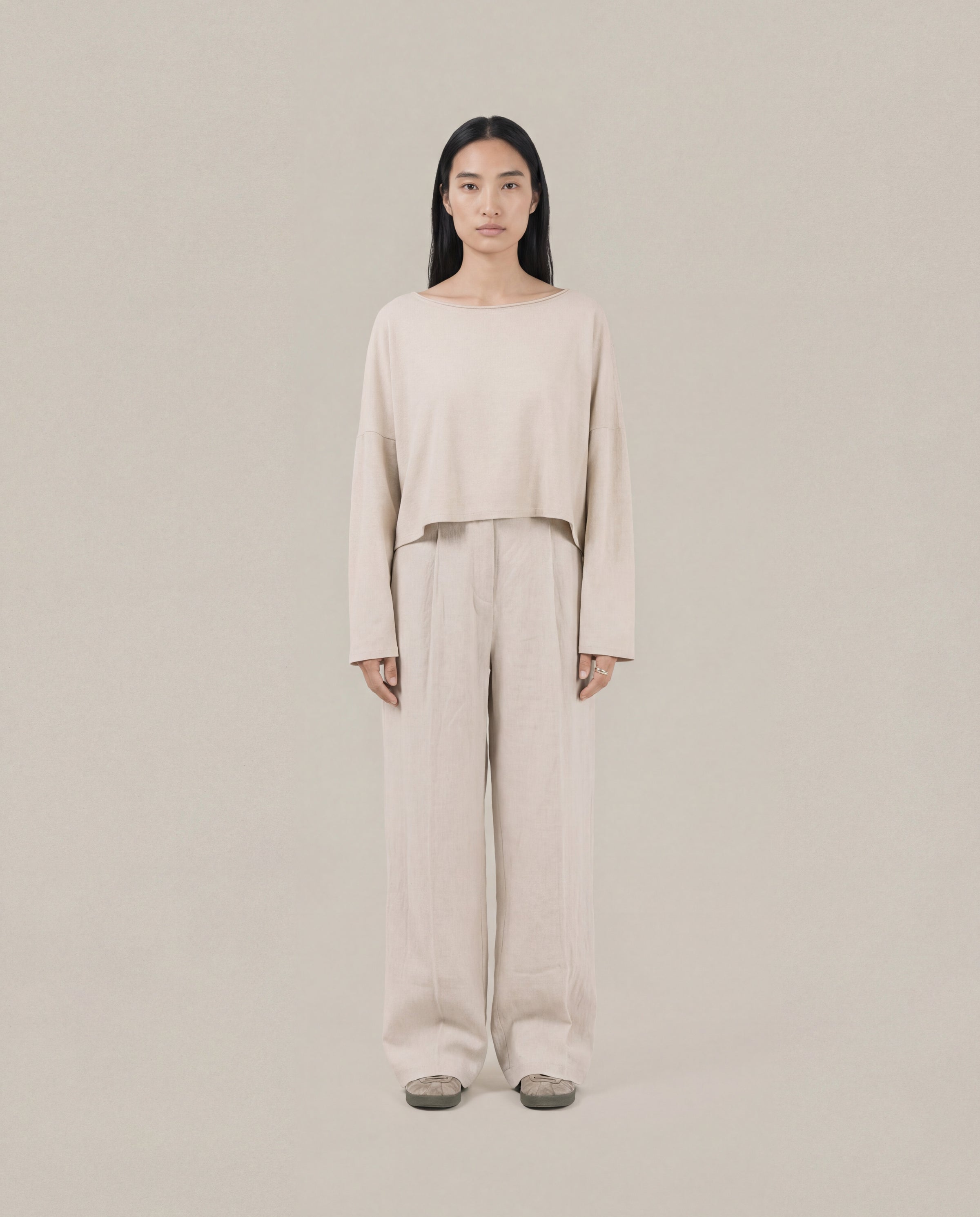 Satta Wide Leg Tailored Trouser [W] - Raw Ecru