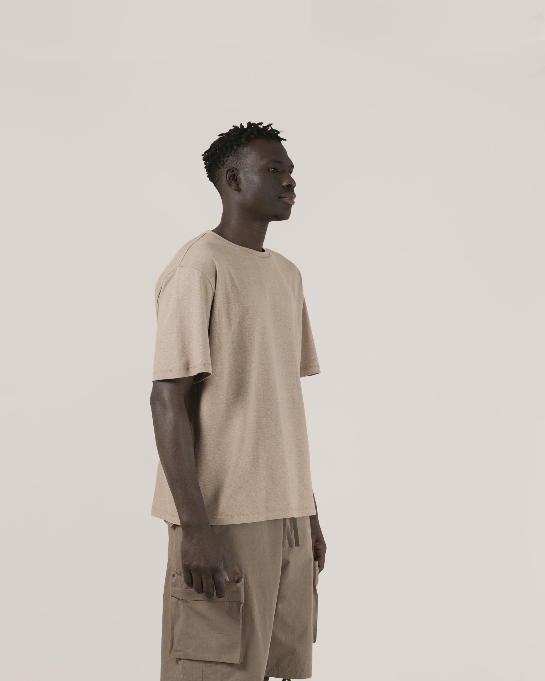 Satta | Hemp Flatlock Tee - Stone