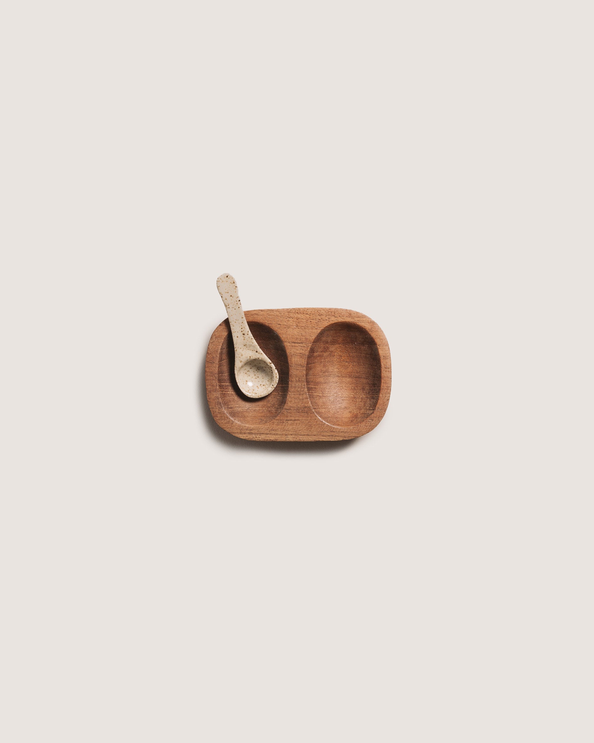 Satta Salt and Pepper Bowl - Teak