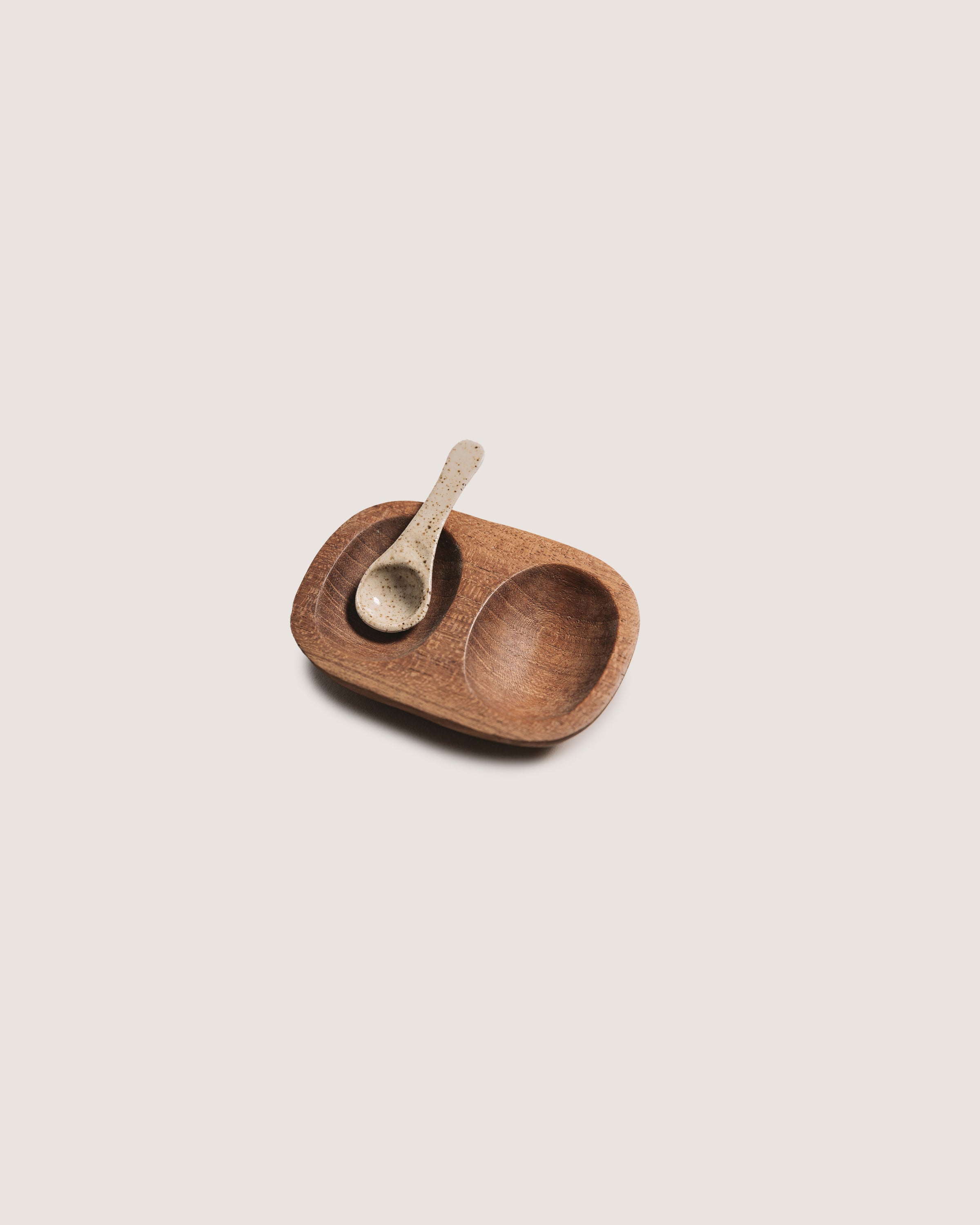 Satta Salt and Pepper Bowl - Teak