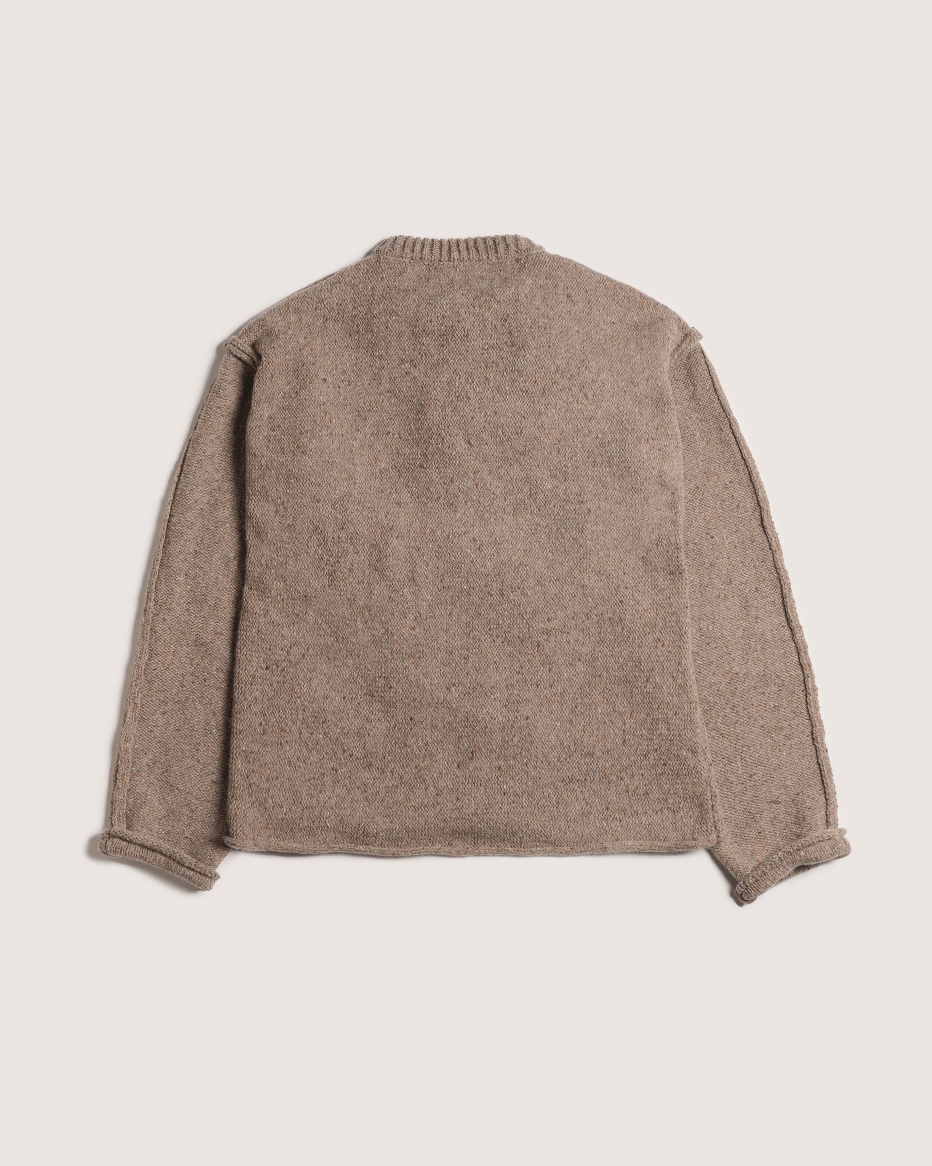 Exposed Seam Knit - Speckled Brown